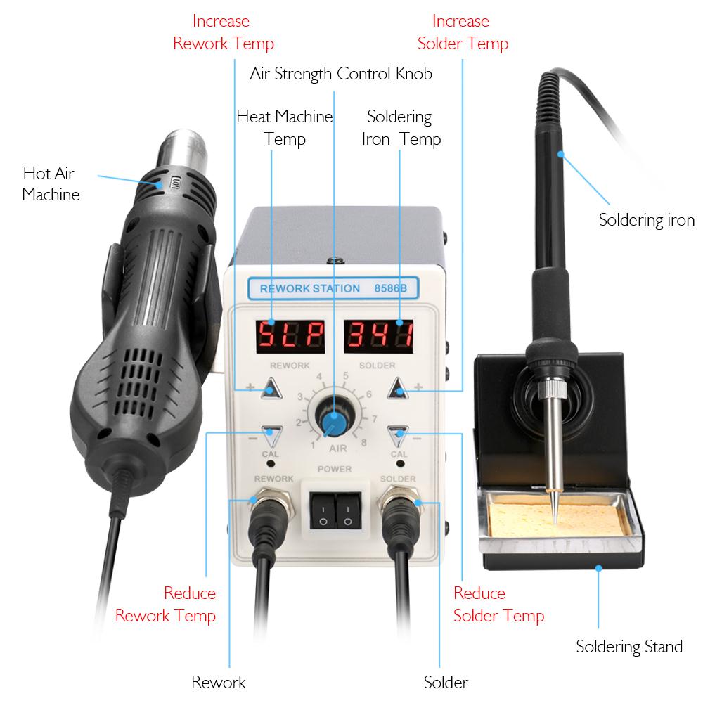 Station de soudage numérique A - 2 In 1 Soldering Rework Station 750W avis et prix