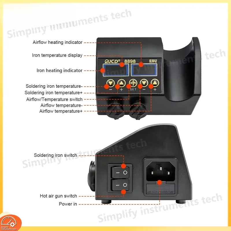 Station de soudage 8898 750W 2 - 2 In 1 Soldering Rework Station 750W avis et prix